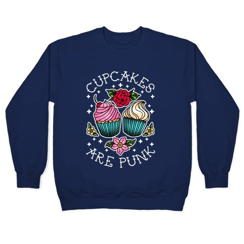 Cupcakes Are Punk Crewneck Sweatshirt T-Shirts, Hoodie | CoreVibeTees.com (Image 4)