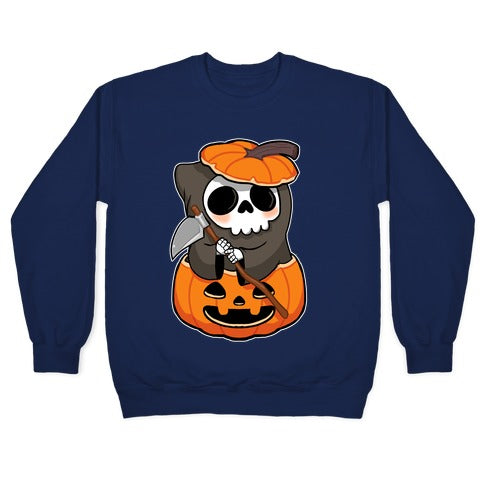 Cute Halloween Grim Reaper Crewneck Sweatshirt T-Shirts, Hoodie | CoreVibeTees.com (Image 4)