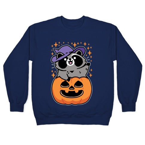 Cute Halloween Raccoon Crewneck Sweatshirt T-Shirts, Hoodie | CoreVibeTees.com (Image 4)