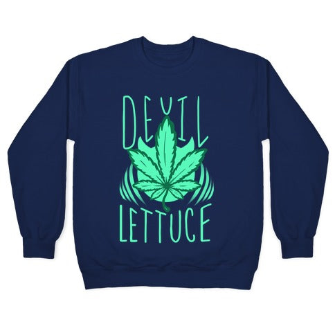 Devil Lettuce Crewneck Sweatshirt T-Shirts, Hoodie | CoreVibeTees.com (Image 4)