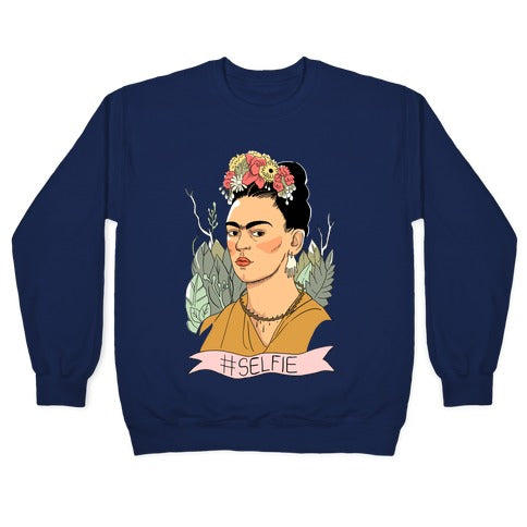 Frida #Selfie Crewneck Sweatshirt T-Shirts, Hoodie | CoreVibeTees.com (Image 4)