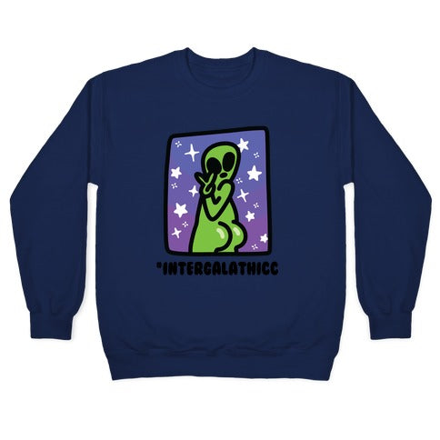#Intergalathicc Crewneck Sweatshirt T-Shirts, Hoodie | CoreVibeTees.com (Image 4)