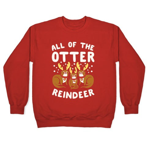 All of The Otter Reindeer Crewneck Sweatshirt T-Shirts, Hoodie | CoreVibeTees.com (Image 5)