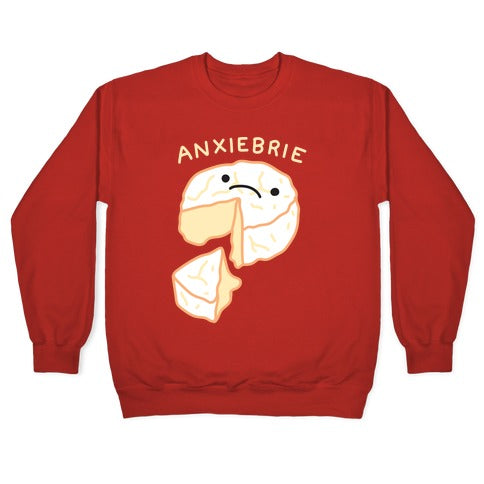 Anxie-brie Anxious Cheese Crewneck Sweatshirt T-Shirts, Hoodie | CoreVibeTees.com (Image 5)
