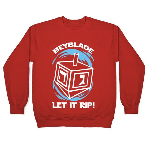 Beyblade Let It Rip Dreidel Crewneck Sweatshirt T-Shirts, Hoodie | CoreVibeTees.com (Image 5)