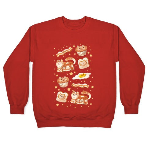 Breakfast Cats Crewneck Sweatshirt T-Shirts, Hoodie | CoreVibeTees.com (Image 5)