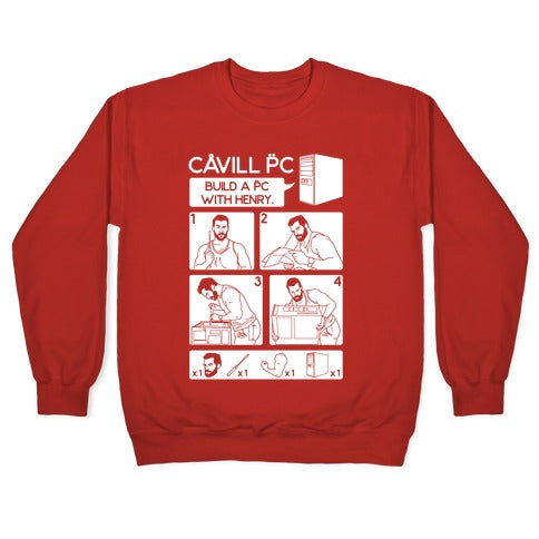 Cavill PC Parody White Print Crewneck Sweatshirt T-Shirts, Hoodie | CoreVibeTees.com (Image 5)