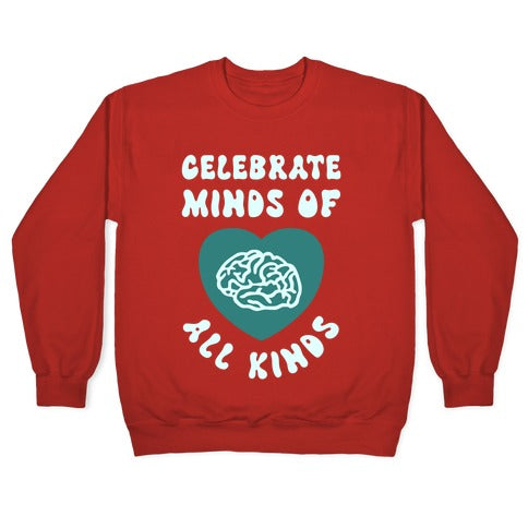 Celebrate Minds Of All Kinds Crewneck Sweatshirt T-Shirts, Hoodie | CoreVibeTees.com (Image 5)