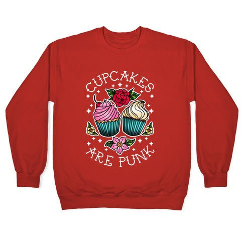 Cupcakes Are Punk Crewneck Sweatshirt T-Shirts, Hoodie | CoreVibeTees.com (Image 5)