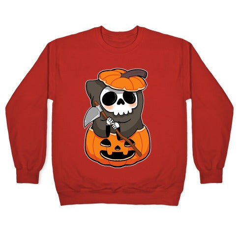 Cute Halloween Grim Reaper Crewneck Sweatshirt T-Shirts, Hoodie | CoreVibeTees.com (Image 5)