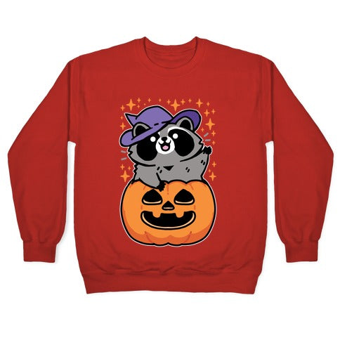 Cute Halloween Raccoon Crewneck Sweatshirt T-Shirts, Hoodie | CoreVibeTees.com (Image 5)