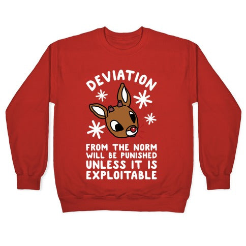 Deviation Rudolf Crewneck Sweatshirt T-Shirts, Hoodie | CoreVibeTees.com (Image 5)