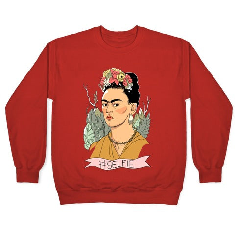 Frida #Selfie Crewneck Sweatshirt T-Shirts, Hoodie | CoreVibeTees.com (Image 5)