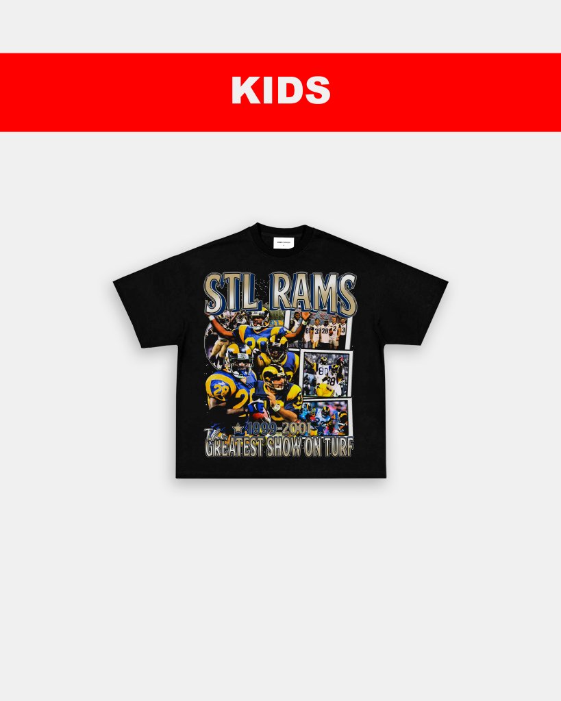 99-01 STL RAMS - KIDS TEE Hoodie, Sweatshirt | CoreVibeTees.com (Image 3)