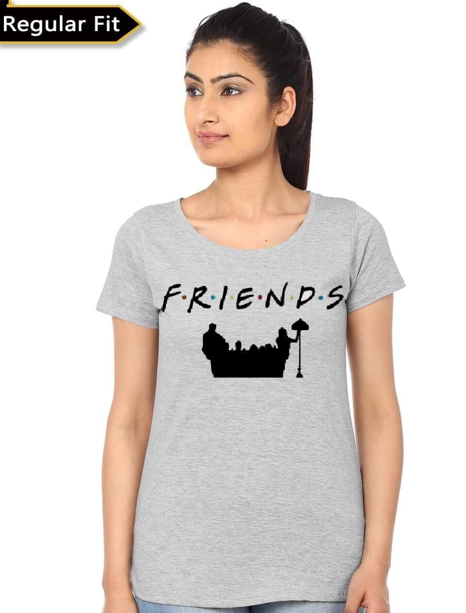 Friends Girlâ€™s Grey T-Shirt Hoodie, Sweatshirt | CoreVibeTees.com