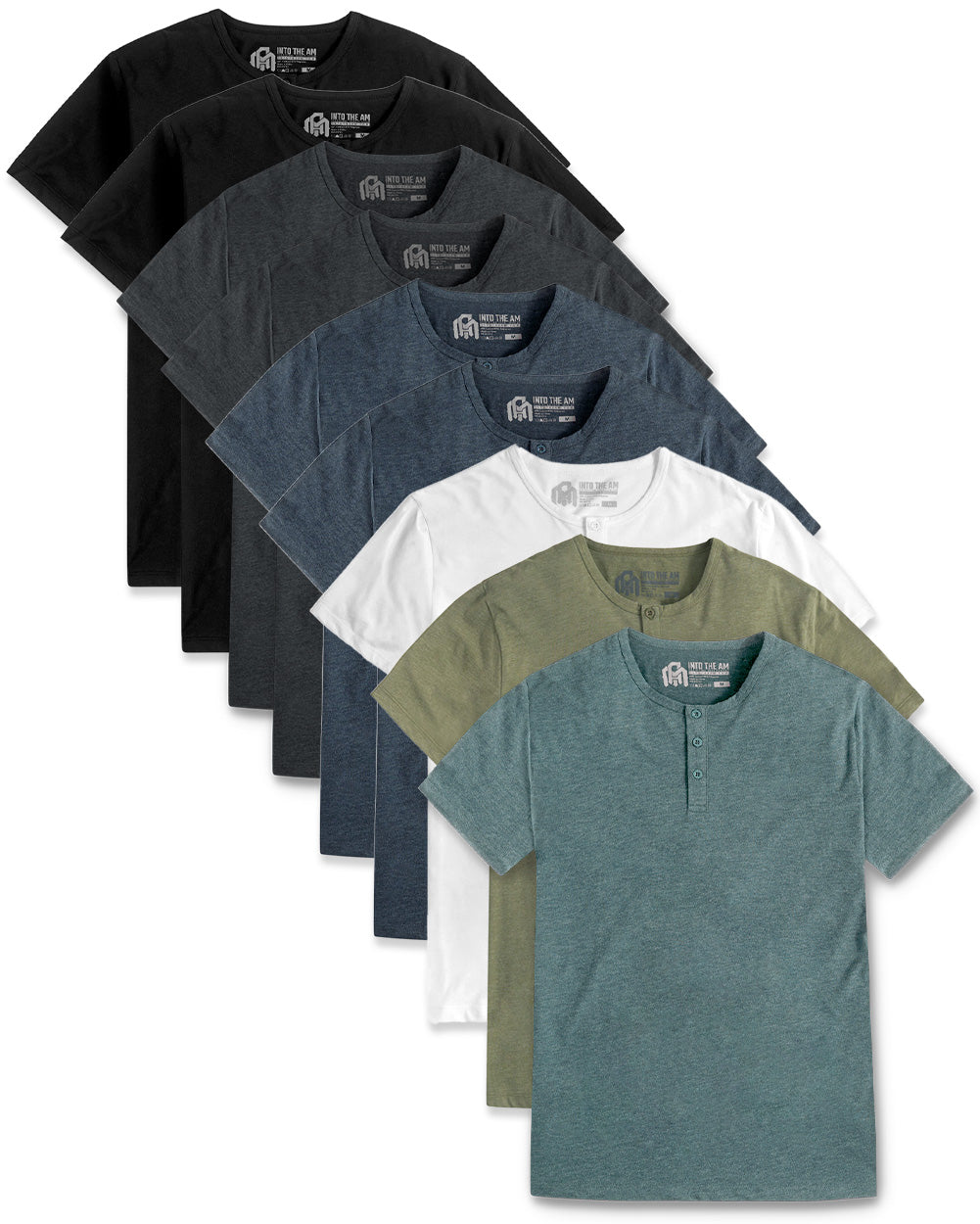 Custom 9 Pack Henley Tee - Non-Branded