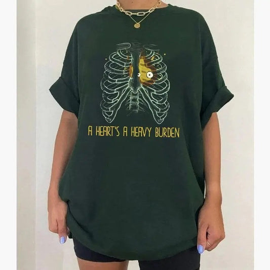 A Heart's A Heavy Burden T-shirt Sophie Hatter Quote Miyazaki Shirt Anime Shirt Howls Castle Shirt Anime