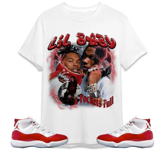 A J 11 Cherry Unisex Shirt,  T-shirt, Lil Baby Hip Hop Shirt To Match Sneaker