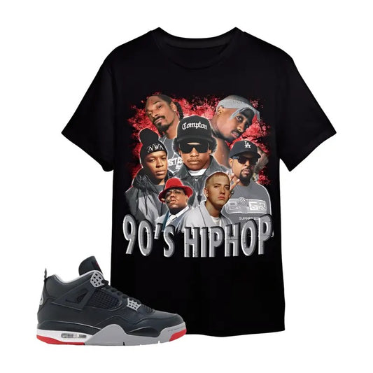 A J 4 Bred Reimagined Unisex T-Shirt, Throwback 90's, Shirt To Match Sneaker