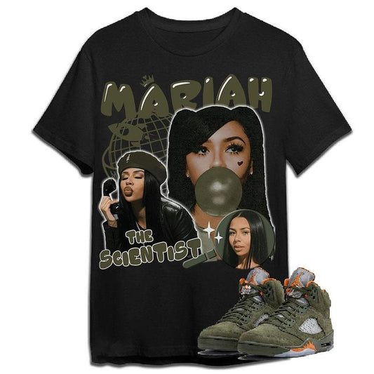 A J 5 Olive Unisex Shirt, Mariah TS, Shirt To Match Sneaker Color Black, Sweatshirt, Hoodie