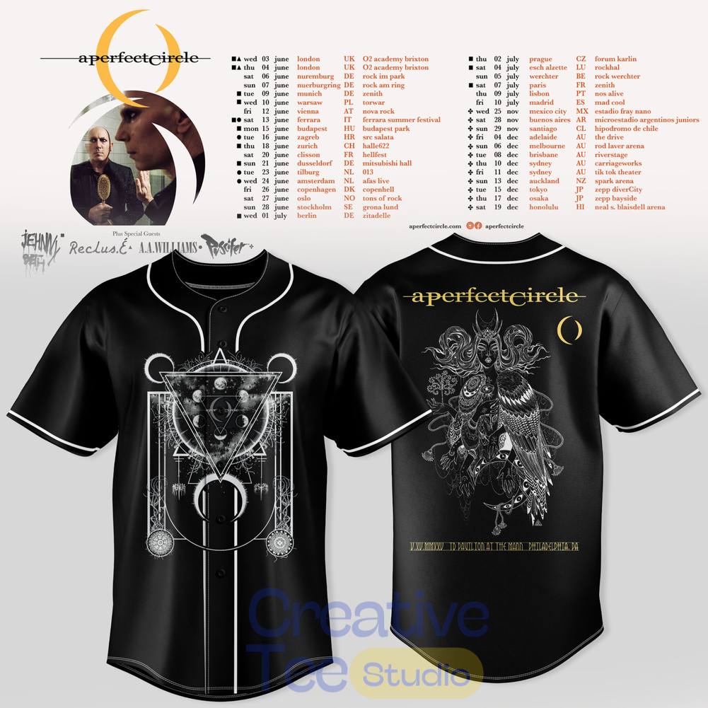 A Perfect Circle World Tour 2026 Baseball Jersey