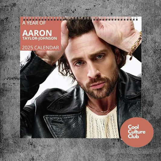 A Year Of Aaron T.Johnson Calendar 2025 - Aaron Johnson in Kraven The Hunter For Fan Home Decor, Office Decor - New Year Fan Gift, Unique Holiday Gift