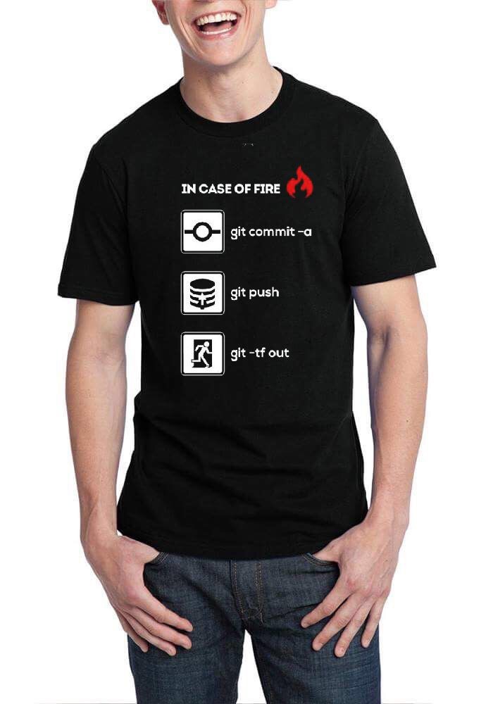 In Case Of Fire Git Black T-Shirt Hoodie, Sweatshirt | CoreVibeTees.com