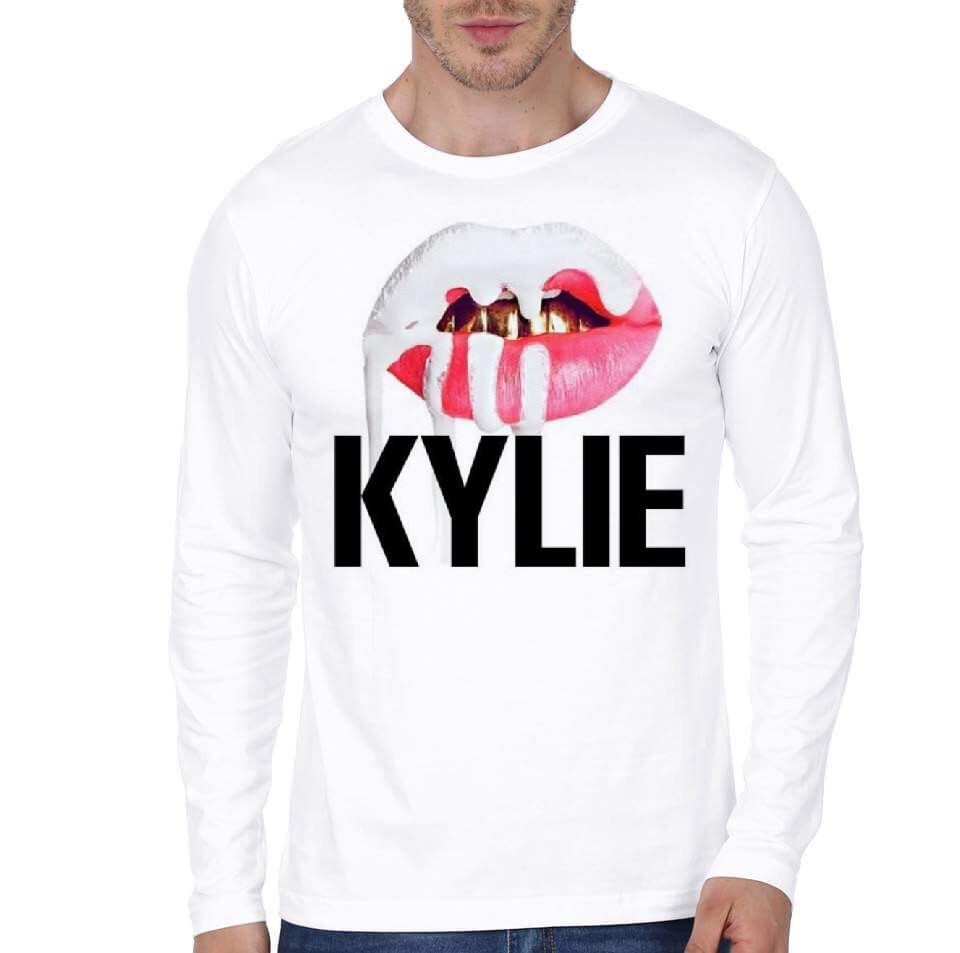 Kylie Jenner White Full Sleeve T-Shirt Hoodie, Sweatshirt | CoreVibeTees.com