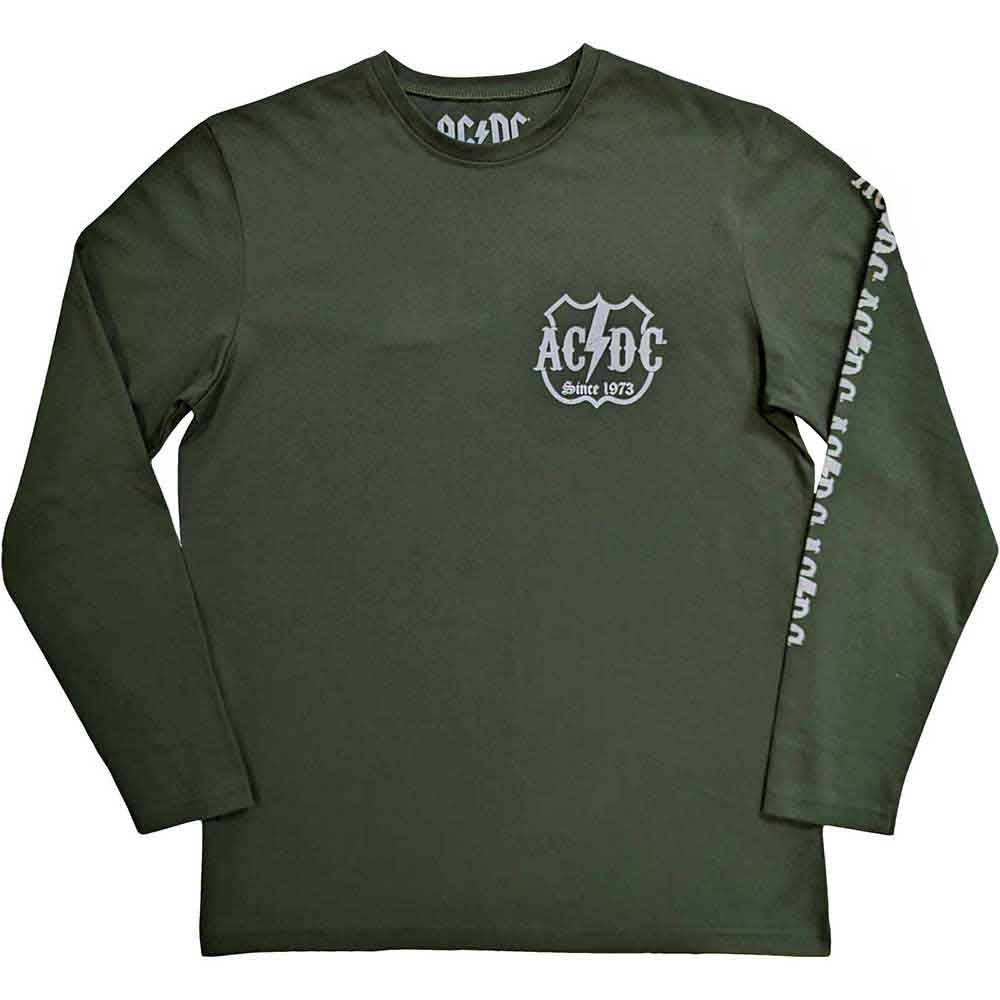 AC/DC Unisex Long Sleeve T Shirt - Rock or Bust (BACK & SLEEVE PRINT) Hoodie, Sweatshirt | CoreVibeTees.com (Image 1)