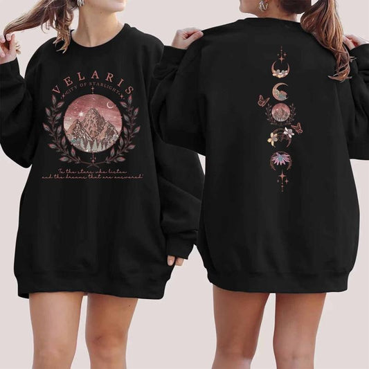ACOTAR Velaris 2 Sided Sweatshirt, Velaris City Of Starlight Shirt, ACOTAR Hoodie, The Night Court Shirt, Velaris Sweatshirt, Bookish Sweater, Bookworm Shirt