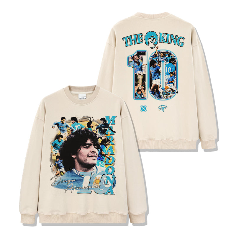 Diego Maradona The King Sweatshirt T-Shirts, Hoodie | CoreVibeTees.com (Image 3)