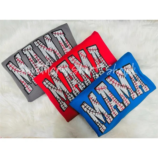 ADD COLOR YOU WANT IN NOTES AT CHECKOUT Baseball Mama Sequin Patch Sweatshirt | Ballpark Mama Sweatshirt | Baseball Season Sweatshirt | unisex style