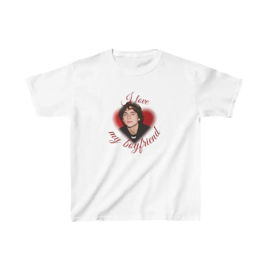 ADULT BABY TEE Timothee Chalamet I Love My Boyfriend Tee, Aesthetic Adult Graphic Top