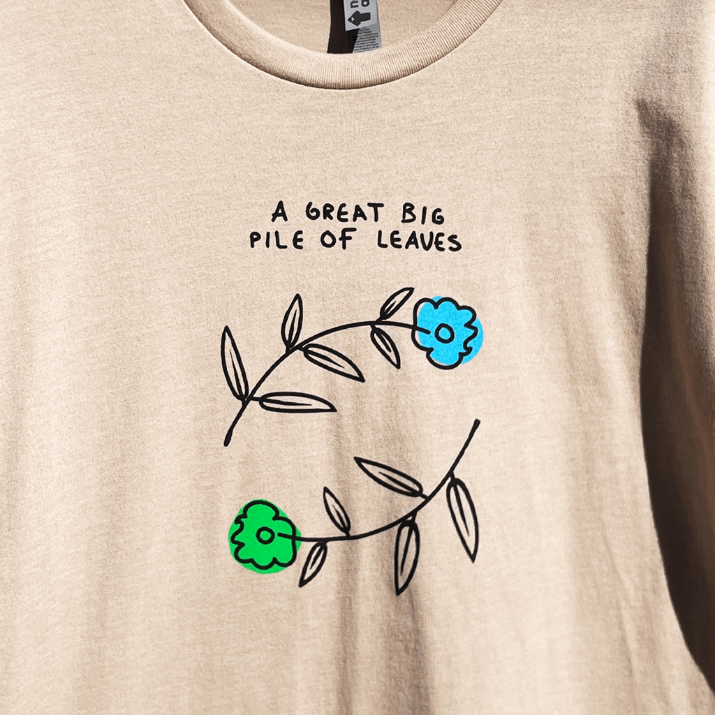 Blue & Green Flower Desert Tan T-Shirt Hoodie, Sweatshirt | CoreVibeTees.com (Image 2)