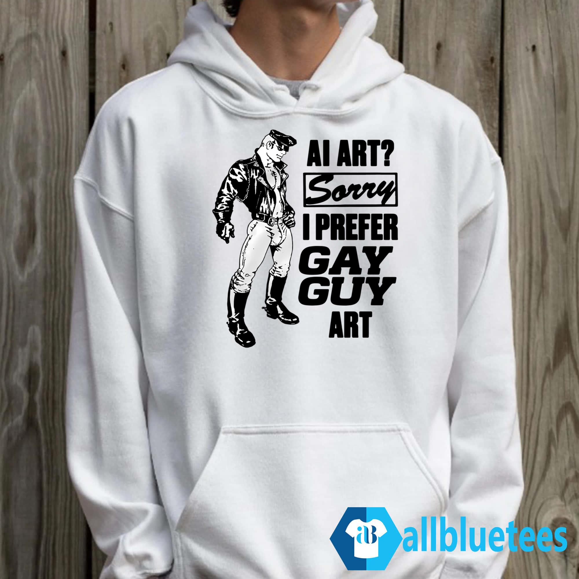 AI Art Sorry I Prefer Gay Guy Art T-Shirt