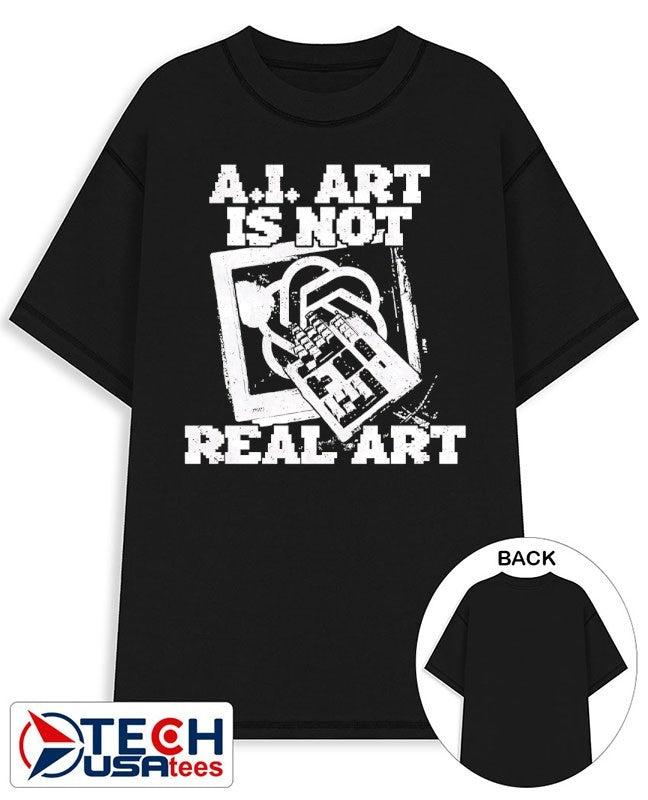 AI art is not real art keyboard shirt