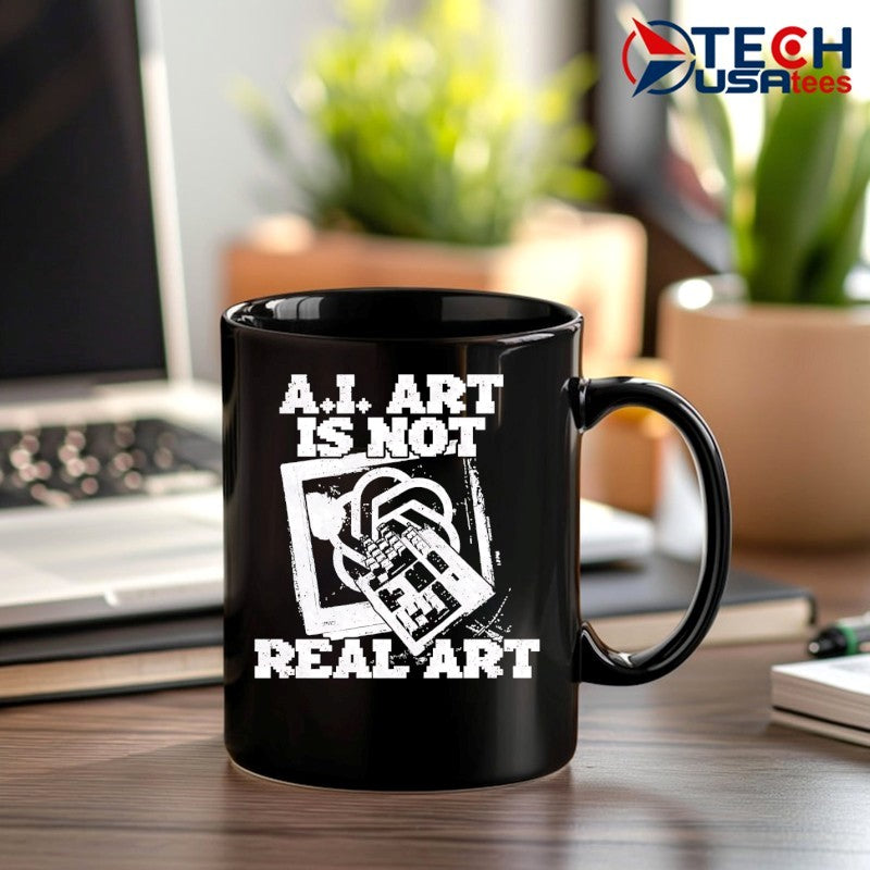 AI art is not real art keyboard shirt