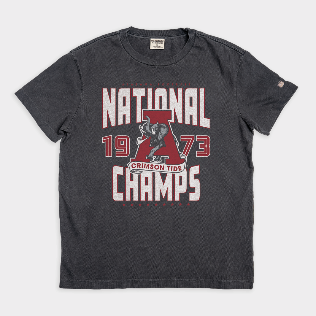 Alabama Football 1973 National Champs Vintage Heavyweight Tee Style001 Hoodie, Sweatshirt | CoreVibeTees.com