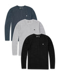 Custom 3 Pack Long Sleeve Henley - Branded