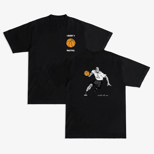 AND1 x The Notic 'Game Recognize Game' T-shirt, Retro Crewneck, Gift For Lovers, Cotton, Trendy Womenswear Top
