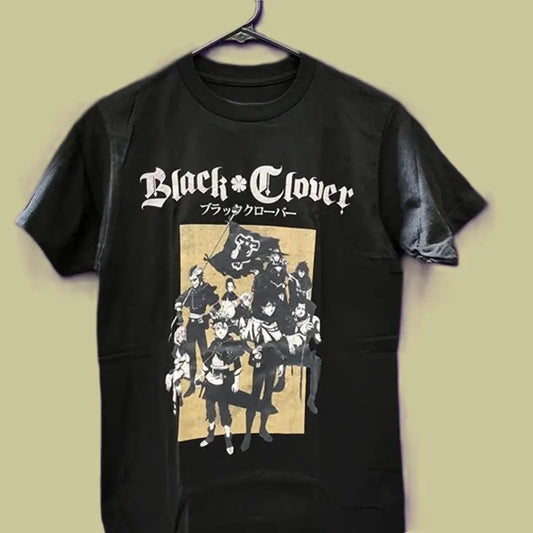 ANIME Black Clover Group Adult Men's T-Shirt Size S-3XL Cotton Fabric Sweatshirt, Hoodie, Comfort Colors