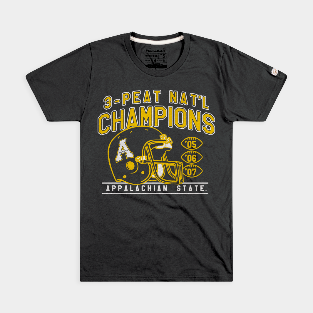 App State Football 2005-2007 3-Peat Champs Tee Hoodie, Sweatshirt | CoreVibeTees.com