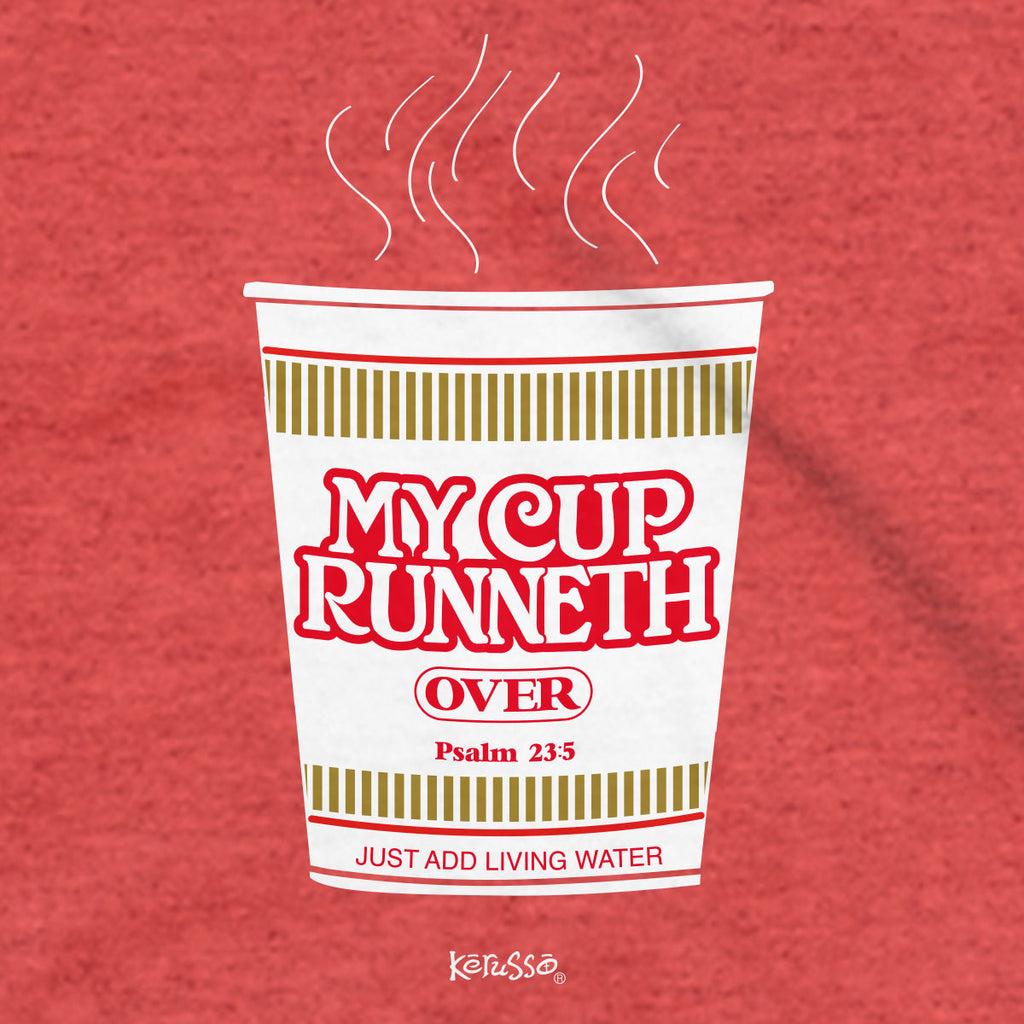 Kerusso Christian T-Shirt My Cup Runneth Over Psalm 23:5 Hoodie, Sweatshirt | CoreVibeTees.com (Image 2)