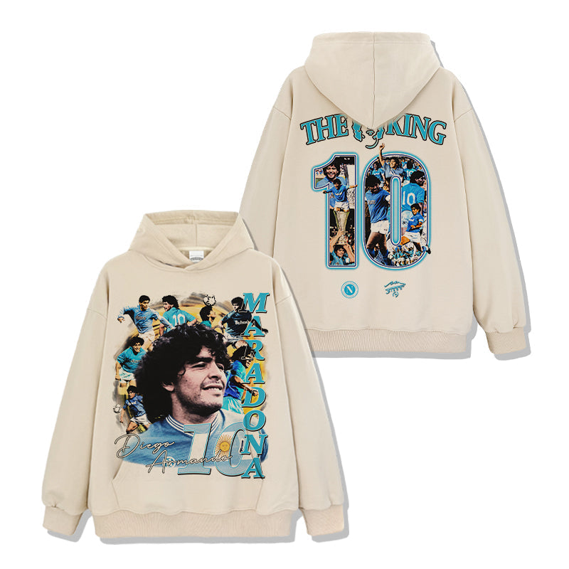 Diego Maradona The King Hoodie T-Shirts, Sweatshirt | CoreVibeTees.com (Image 3)