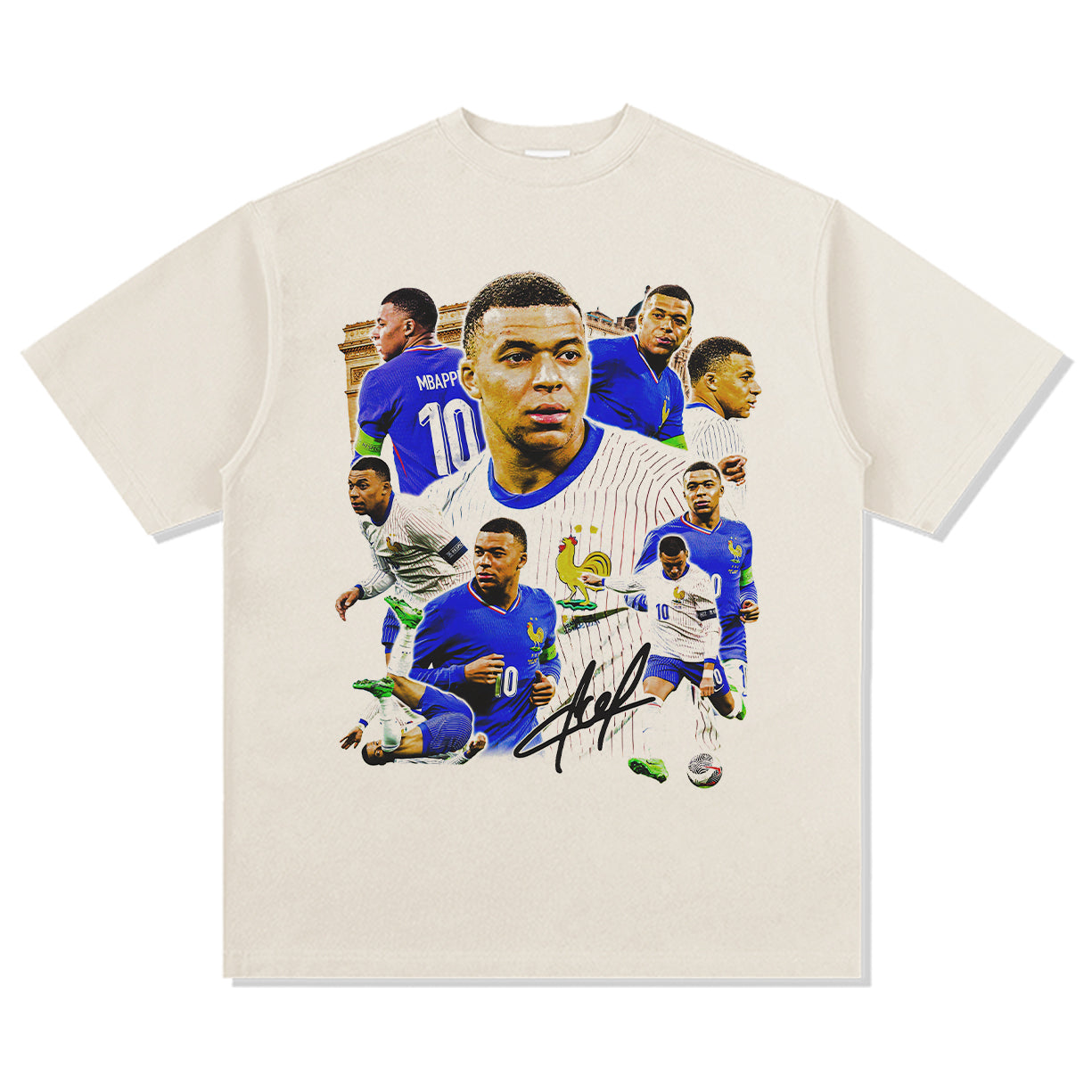 Kylian MbappÃ© â€œSignatureâ€ Tee Hoodie, Sweatshirt | CoreVibeTees.com (Image 5)
