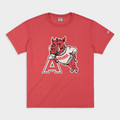 Vintage Arkansas Razorback Leaning Mascot Heavyweight Tee Style001 Hoodie, Sweatshirt | CoreVibeTees.com (Image 1)