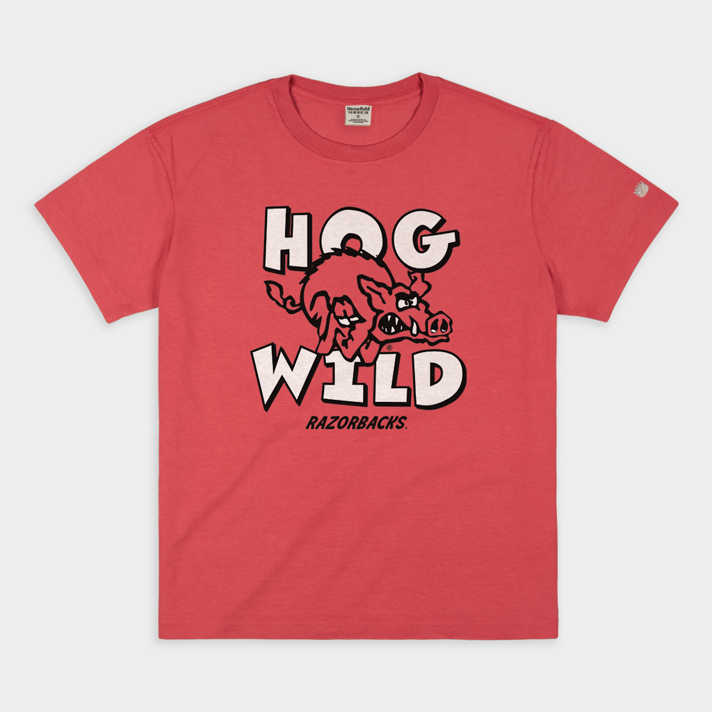 Arkansas Hog Wild Retro Vintage Heavyweight Tee Hoodie, Sweatshirt | CoreVibeTees.com (Image 1)