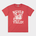 Retro Razorback Never Yield Vintage Heavyweight Tee Hoodie, Sweatshirt | CoreVibeTees.com (Image 1)