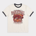 Arkansas Razorbacks "Basketball Palace" Ringer Tee Hoodie, Sweatshirt | CoreVibeTees.com (Image 1)