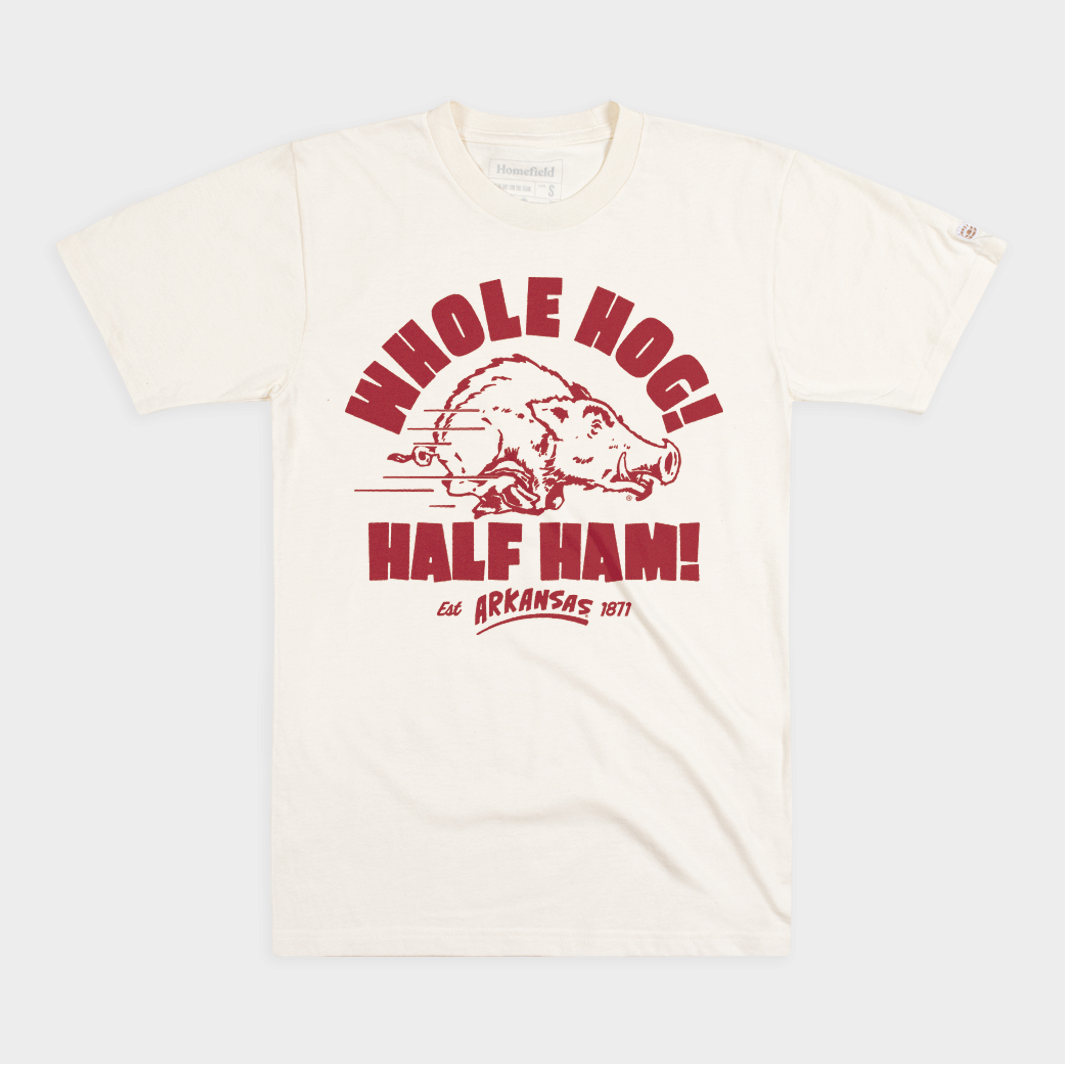 Arkansas "Whole Hog! Half Ham!" Tee Style001 Hoodie, Sweatshirt | CoreVibeTees.com